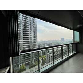 封闭阳台无框有框折叠窗户铝合金全景隐形全开放式落地玻璃欧梵伦