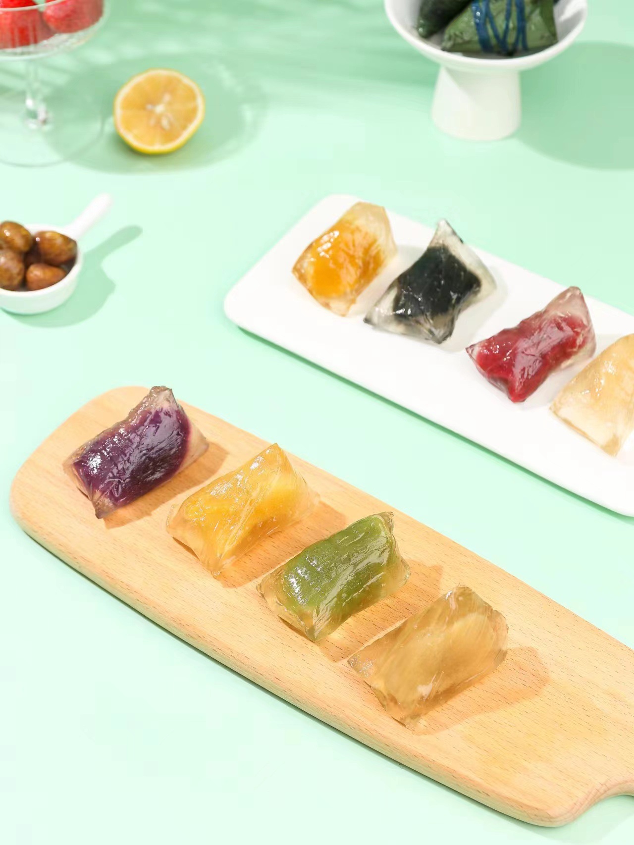 冰皮水晶粽网红粽子真空包装下午茶端午送礼开袋即食礼批2只/袋