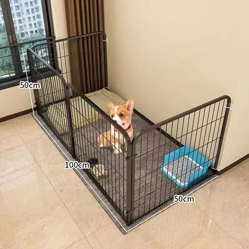 Pet Fence Dog Indoor Dog Crate Small and Medium-Sized Dogs Teddy Corgi Isolation Door Protective Grating Household Fence