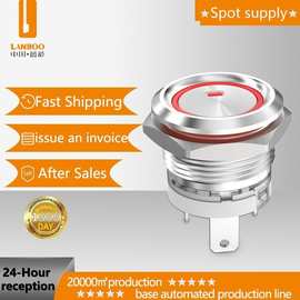 蓝波跨境直发22E/19E大电流16A安培自锁复位接刻多种图案按钮开关