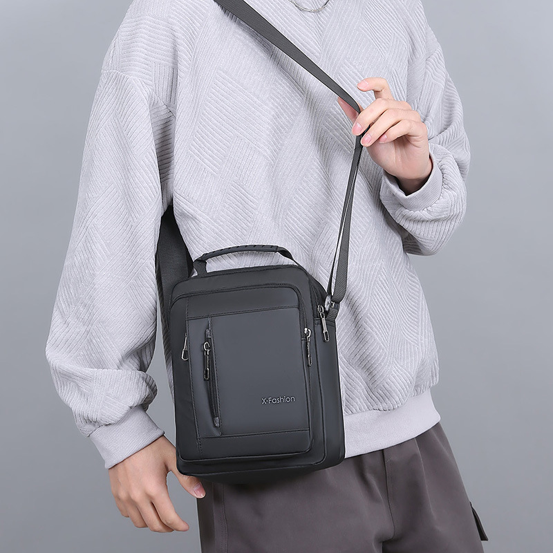 Business Commute Shoulder Bag Men's 2024 New Fashionable Stylish Large-Capacity Crossbody Bag Leisure Convenient Backpack for Going out