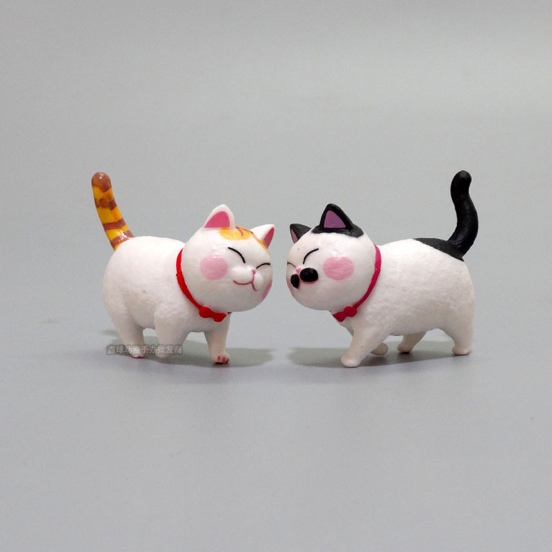 动漫卡通仿真猫咪手办公仔9款小猫咪车载可爱摆件 51节日小猫咪