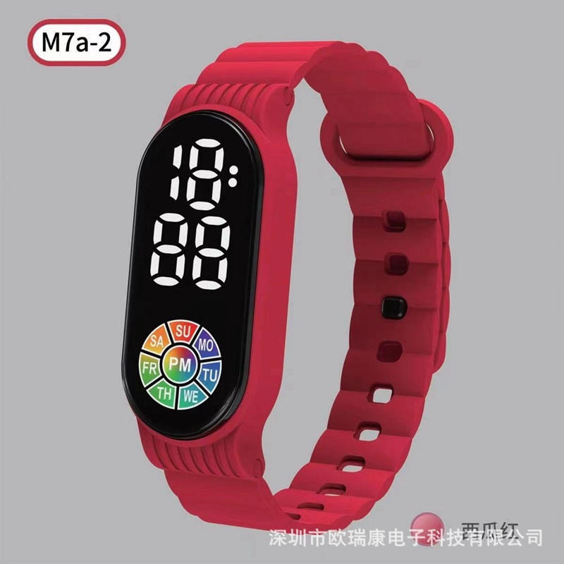 New LED Electronic Watch Bracelet M7a-2 Student Sports Ins Wind Factory Source in Stock Direct Selling