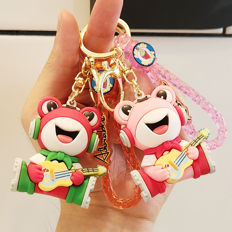 Cartoon Net Red Frog Doll Key Chain Girls Exquisite Handbag Pendant Cute Couple Keychain Small Gift