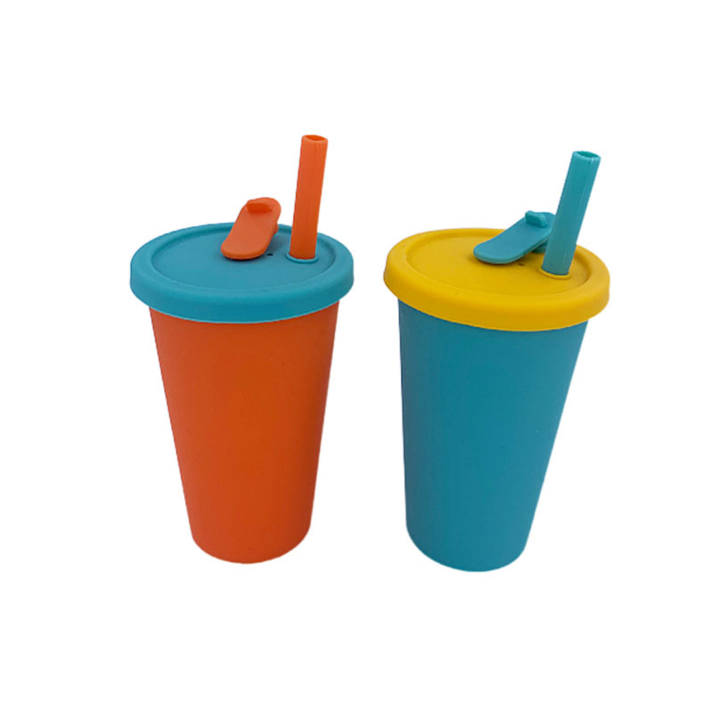 Factory Customized Platinum Grade Silicone New Straw Portable High Temperature Resistant Portable Internet Celebrity Children's Water Cup