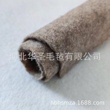 1-2mm卡其色针刺毛毡布 加热垫用软无纺布 背胶不干胶自粘毛毡