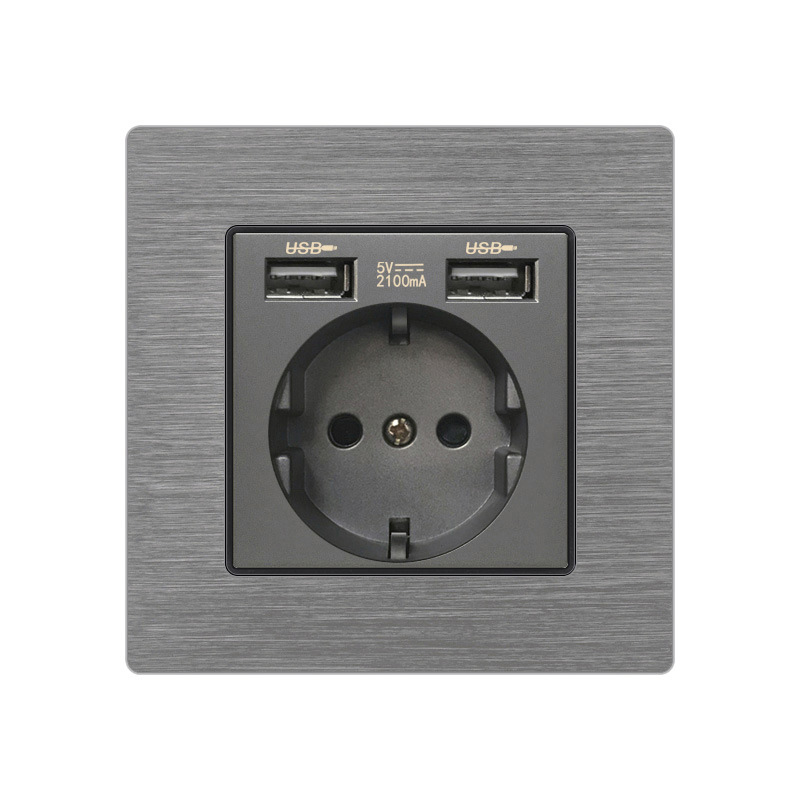 德国双开关插座