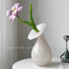 白色花朵透明玻璃花瓶法式浪漫风格郁金香插花水养花器小众复古