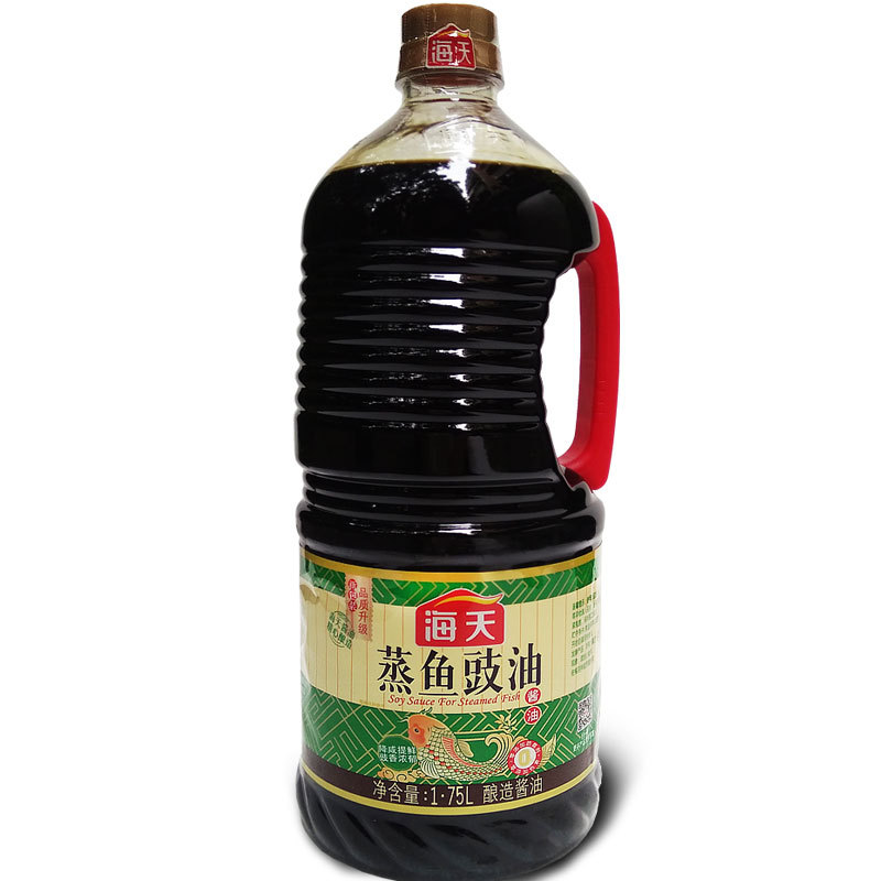 海天蒸鱼豉油1.75l瓶装清蒸凉拌调味生抽湘菜爆炒酱油清蒸凉拌