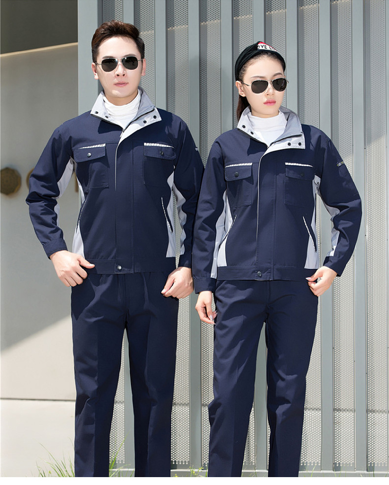 春秋工作服套装长袖男女汽修工厂车间工程装修装饰劳保服工装印字