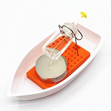 Classic Heat Steam Candle Powered Speed Boat Toy Handmade跨