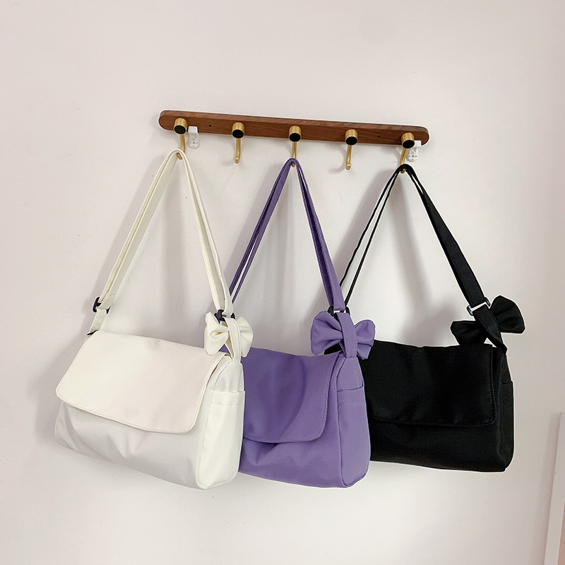 Nylon Bag Women Bags2022 Autumn and Winter Fashion Popular Small Solid Color Square Bag Simple Casual Shoulder Messenger Bag