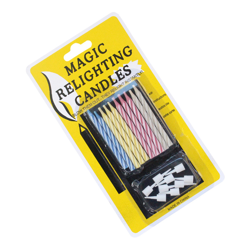 Blowing Candle Magic Creative Funny Funny Party Reburning Colorful Thread Birthday Candle