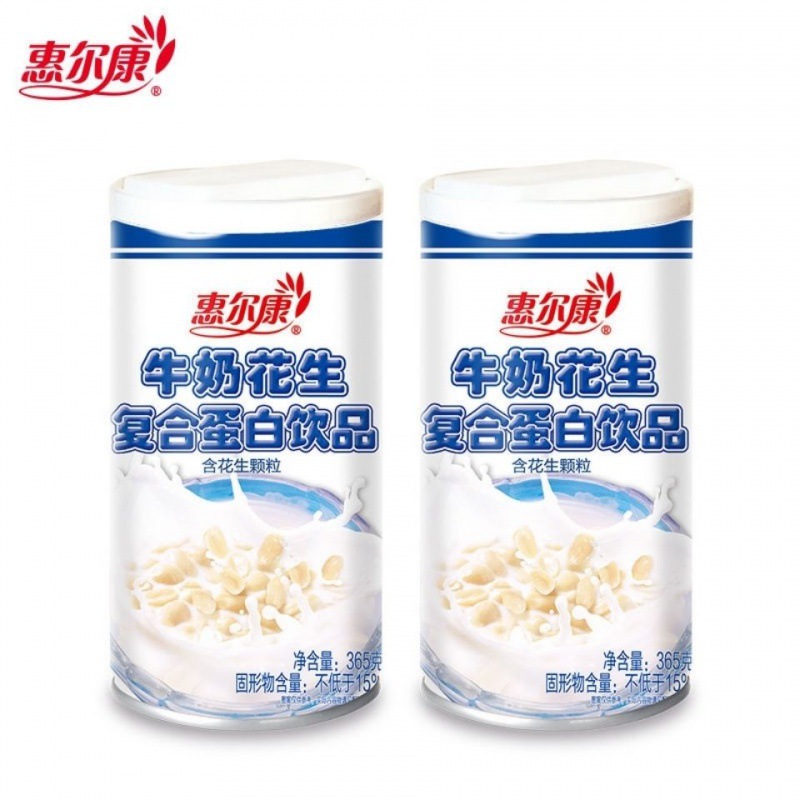 惠尔康牛奶花生复合蛋白饮品早餐奶饮料含花生颗粒花生牛奶365g