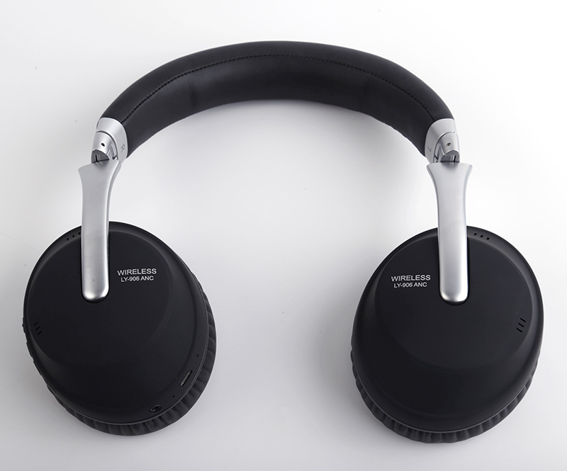 anc蓝牙降噪耳机立体声隔音音乐可通话耳麦带话筒可旋转折叠便携