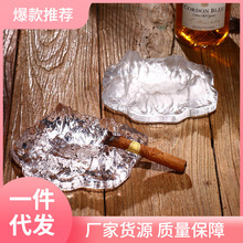 3S31时尚烟灰缸水晶玻璃冰山雪山雪茄缸酒吧办公室家用轻奢摆件送