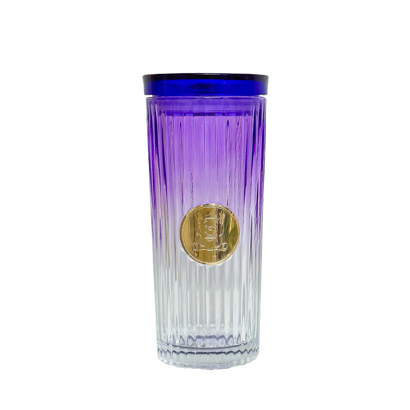 Car Glass Female Good-looking Water Cup New Simple Cup with Straw Household High-Grade Light Luxury Cup with Lid Fashion