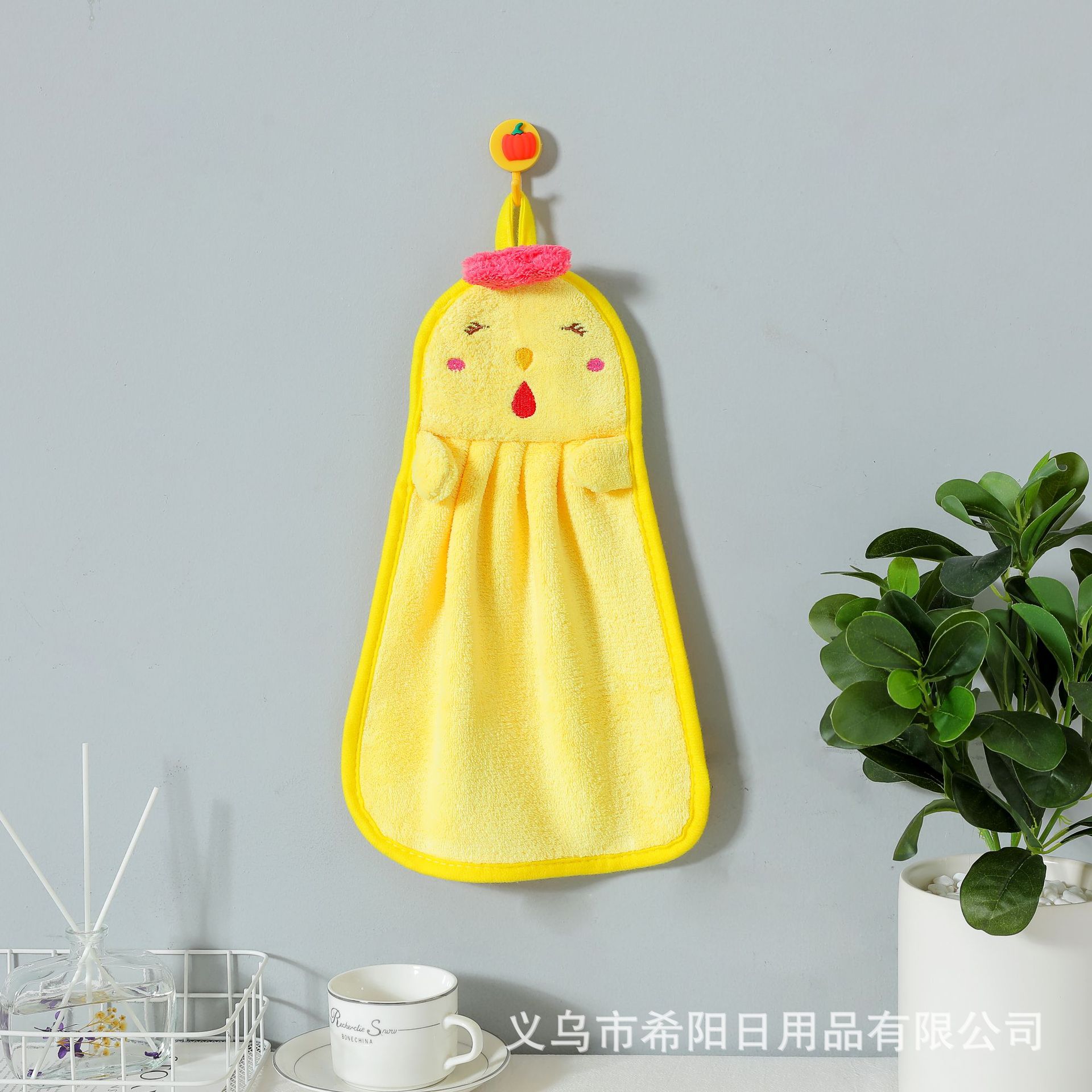 Wholesale Cartoon Cute Children Hand Towel Kitchen Absorbent Coral Velvet Towel Quick-Drying Hanging Hand Towel