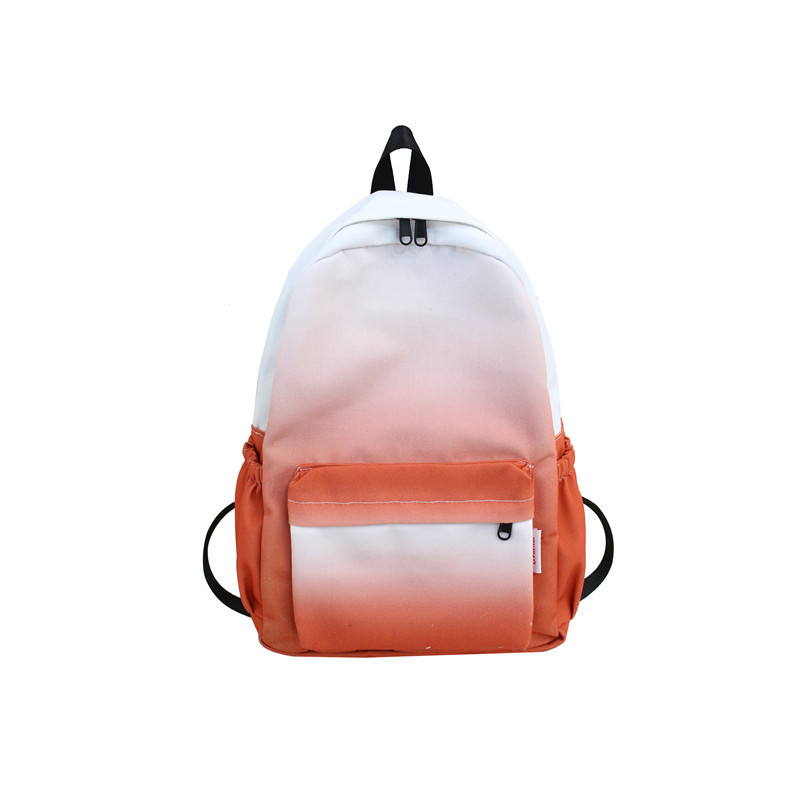 Ins Gradient Color Schoolbag Wholesale Harajuku Large Capacity Tanier Backpack Female Vintage Style Backpack Simple