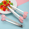 Palm silica gel 304 stainless steel Ice tongs Mini silica gel Food clip Ice Cube Sugar