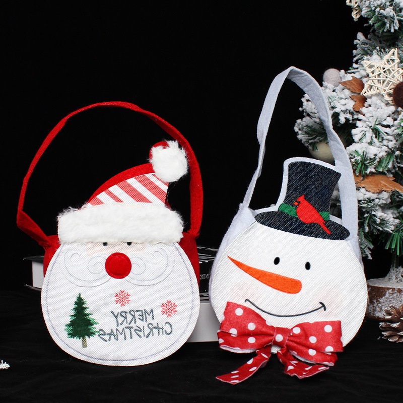 2022 Santa Snowman Tote Bag Creative Children's Candy Bag Christmas Decorations Clearance Spot