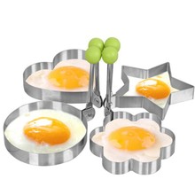 家用煎蛋器 4个造型 加厚不锈钢煎蛋圈模具创意煎蛋荷包蛋模具