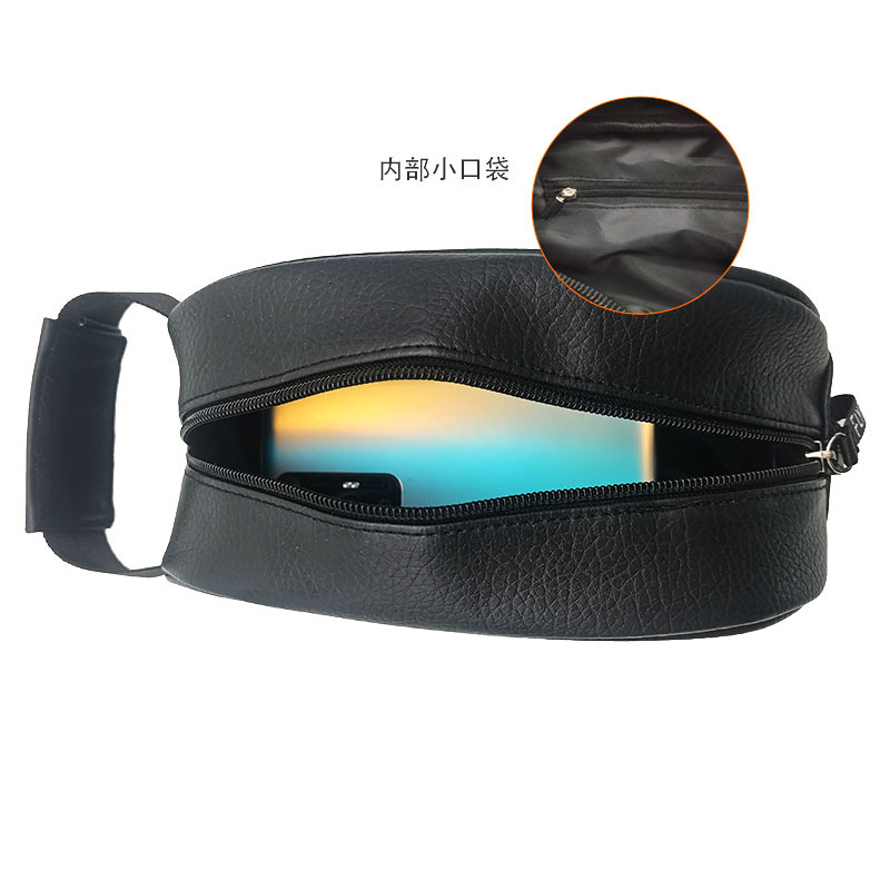 Men's Handbag Large-Capacity Handbag Korean Style Leather Bag Casual Wallet Wrist Bag Mobile Phone Bag Fashion Trendy Small Bag
