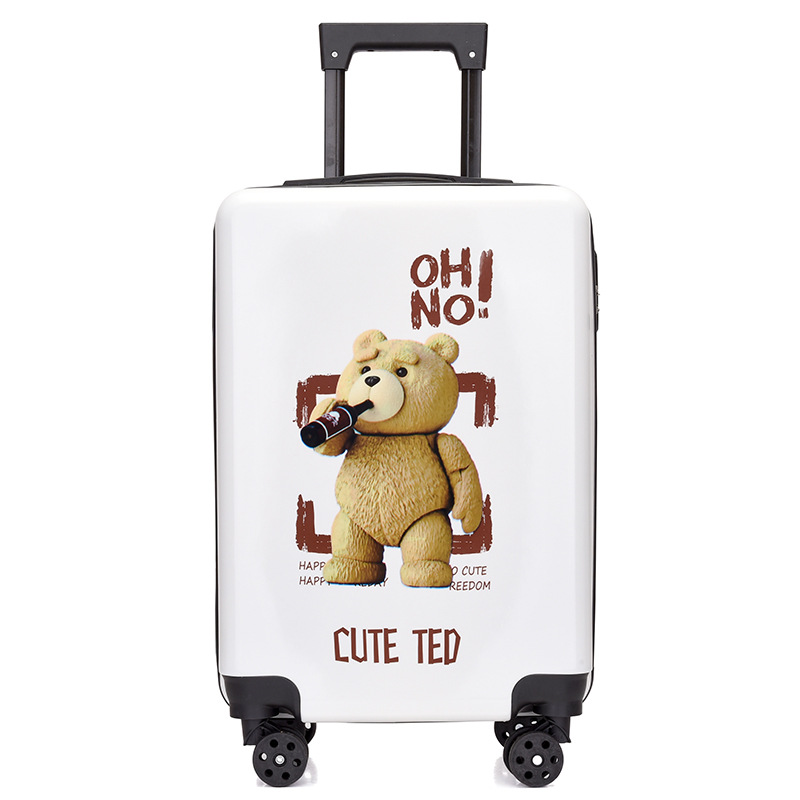 Cartoon Children's Trolley Case 3d 3d Cute Animal Student Luggage 18-Inch Universal Wheel Suitcase Printable