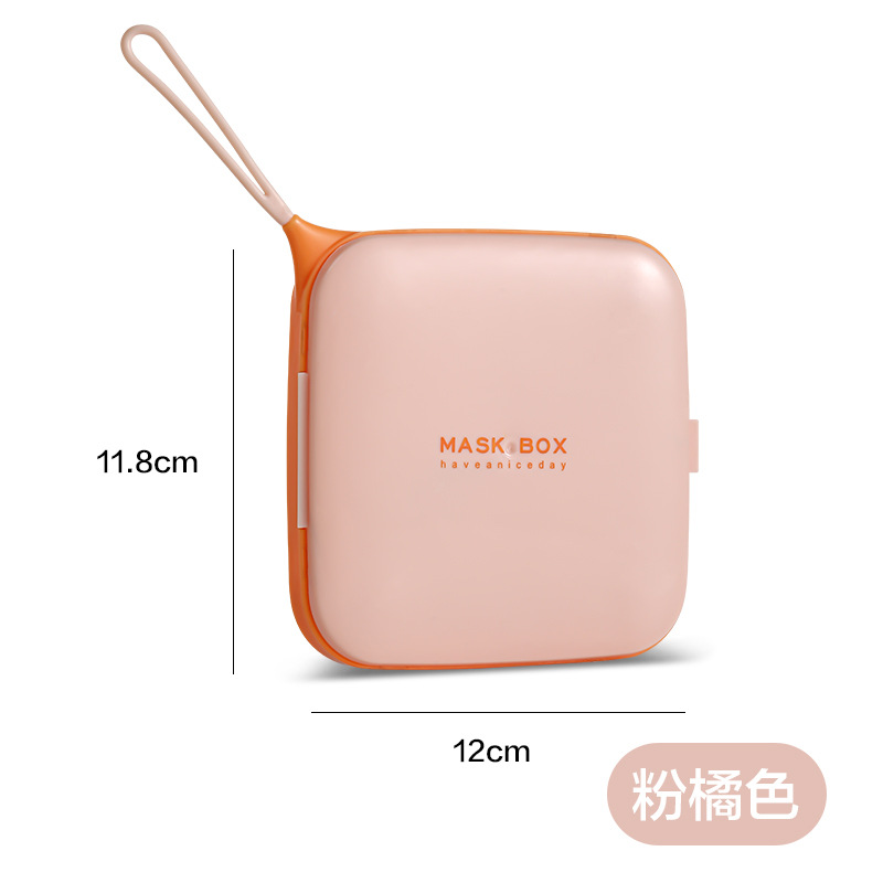 Square Mask Box New Creative Portable Dust Mask Storage Box Anti-Fouling Cover Plastic