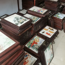 特价清仓处理一批实木民国时期景德镇瓷板画老式画怀旧墙壁装饰品