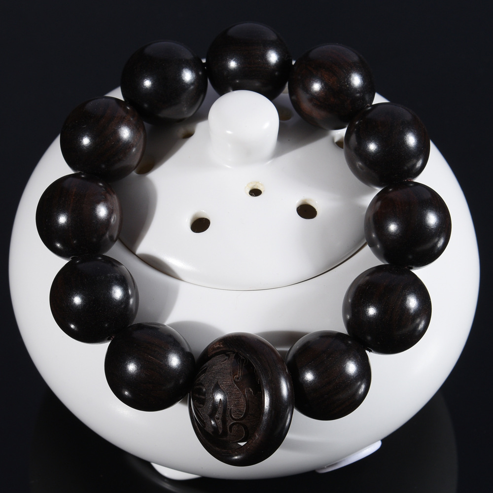 黑檀佛珠手链 佛珠批发 18mm 20mm 跑环手串 男士手链
