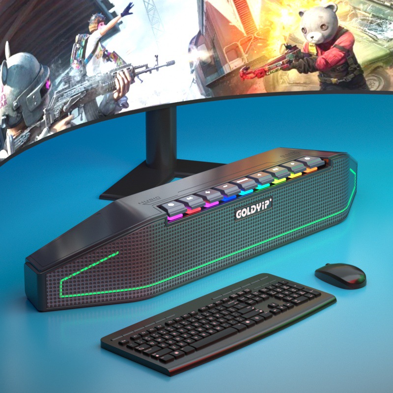 电脑音箱音响台式家用电竞游戏桌面长条喇叭蓝牙重低音炮大功率笔