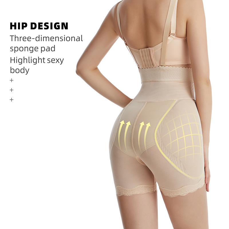 Body Shaping High Waisted Tuck Pants Corset Sling Waist Contracting Hip Training Pants Breasted Zipper Fake Butt Butt-Lift Underwear Plump Hip Fengqi