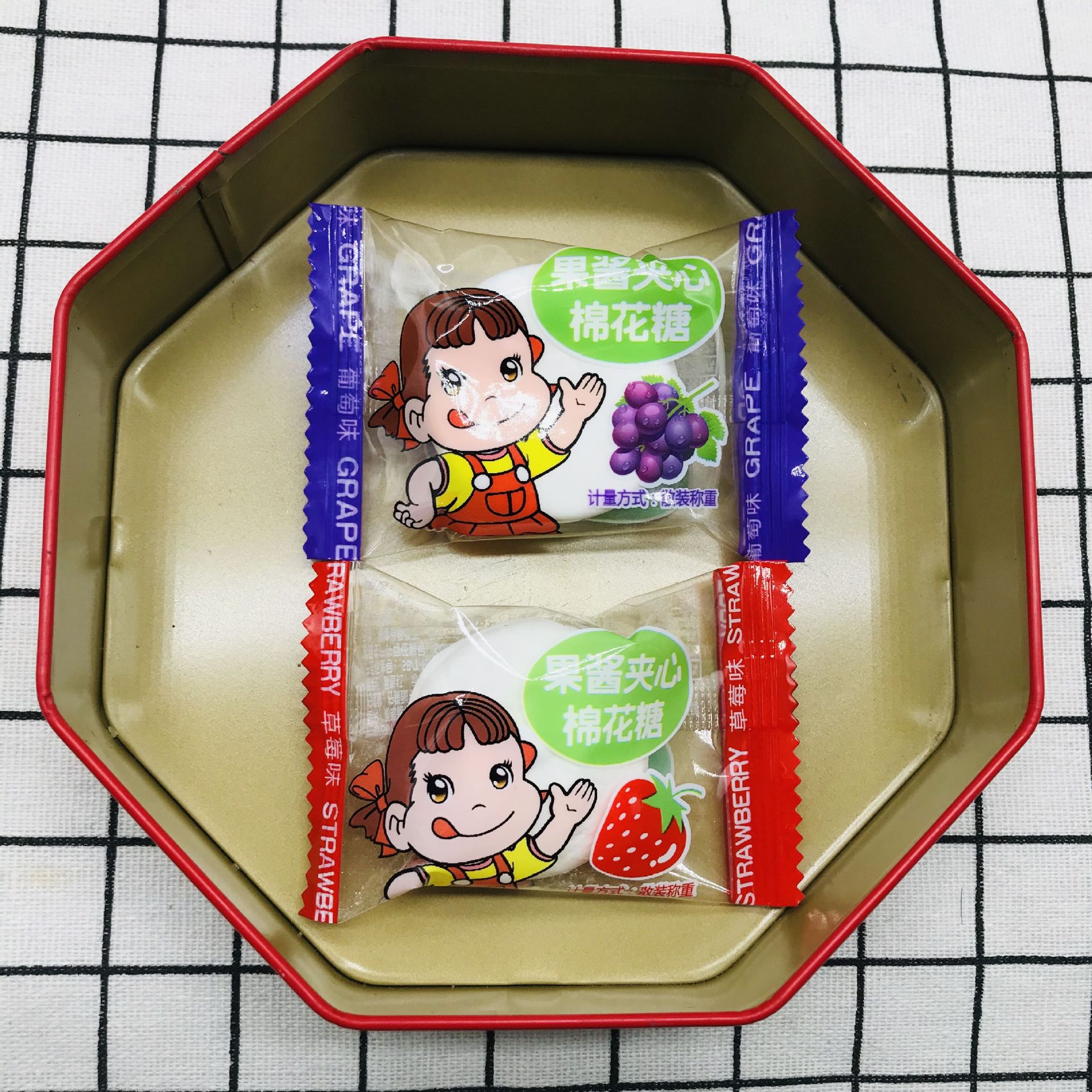 泉好麦 小女孩果酱夹心棉花糖创意结婚喜糖 休闲零食散装糖果批发