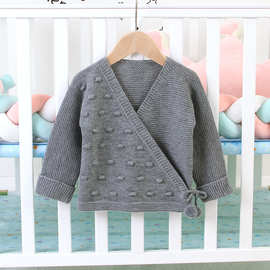 男女童装ins热卖婴儿毛衣 小童秋冬新款针织衫新生儿和尚服开衫服