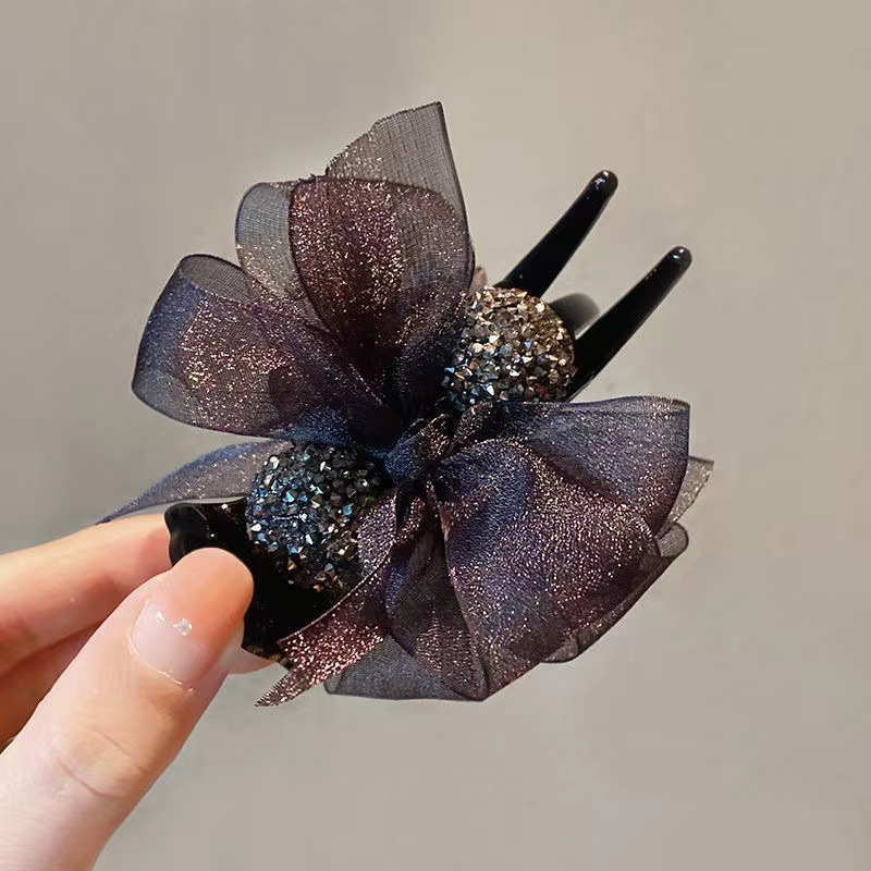 Hair Clips Hair Accessories Wholesale Headdress Female Bow Claw Clip Back Head Large Internet Celebrity Shark Clip Autumn and Winter Elegant Hair Pin