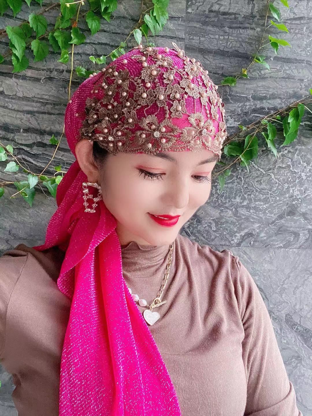 新品时尚绑巾穆斯头巾民族风包头装饰帽子爆款盖头发纱巾帽