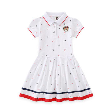 女童连衣裙夏装2022新款儿童运动裙子童装学院风公主裙女孩3-13岁