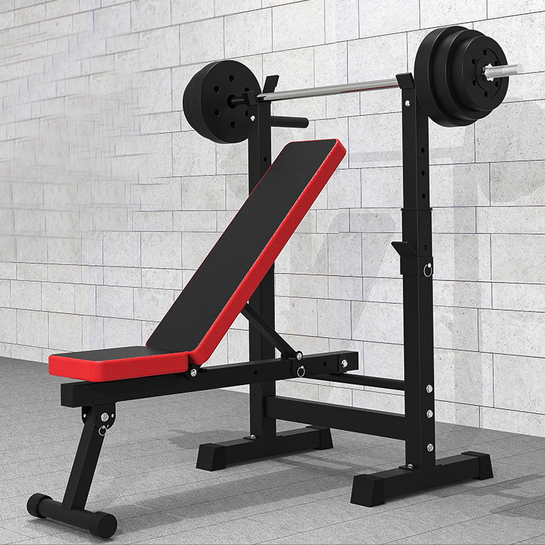 小型举重床家用可调节多功能卧推架杠铃架子斜推角度可调节高度