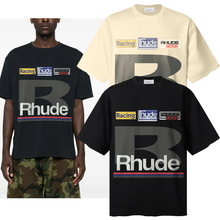 Rhude男士印花短袖T恤万宝路高街美式外贸街头潮牌宽松体恤男女