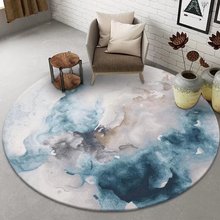 跨境专供圆形地毯客厅地毯茶几毯北欧简约地毯地垫家用防滑床边毯