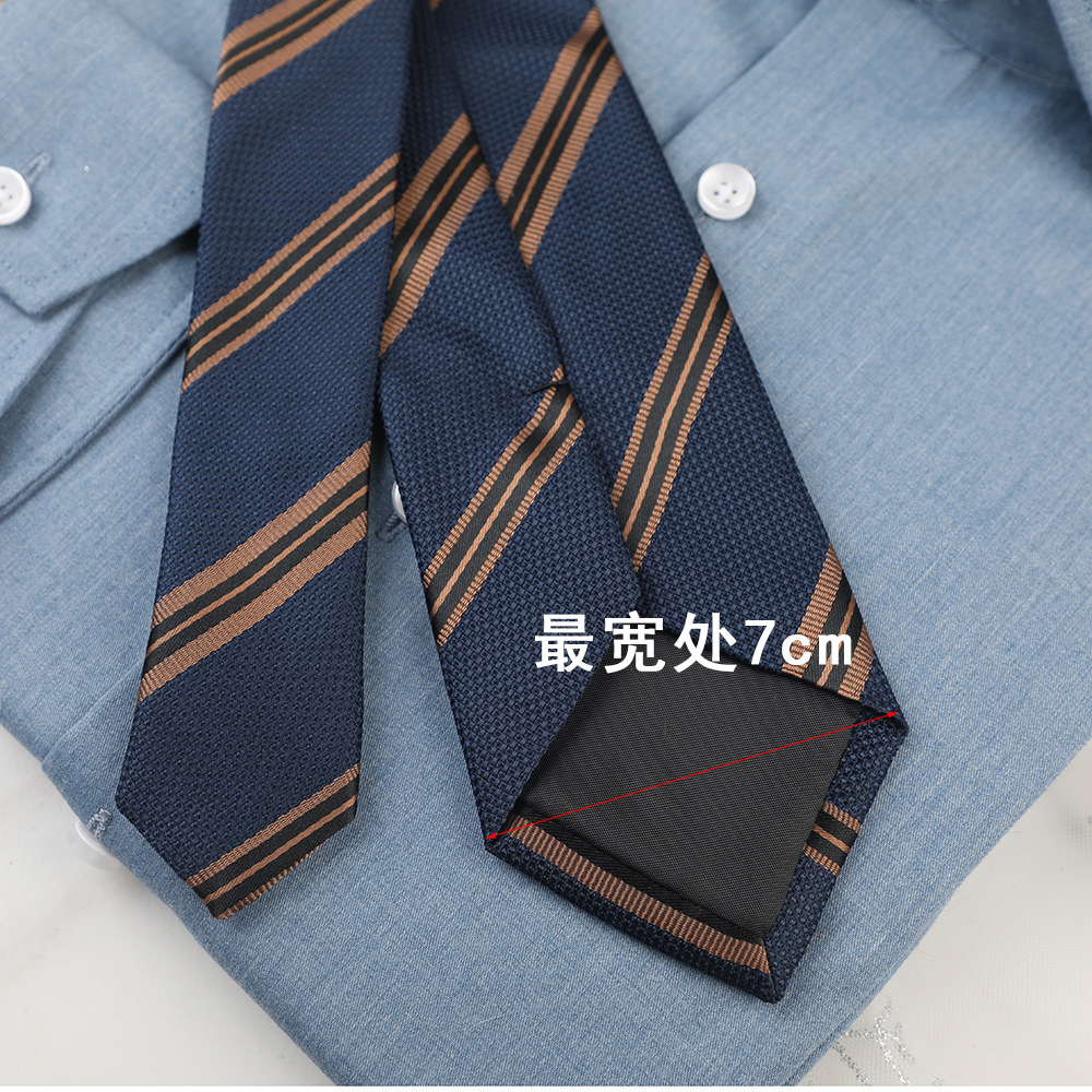 Factory in Stock Men's Casual Trend Striped Cashew 7cm Hand Tie Formal Wear Business Workplace Accessories