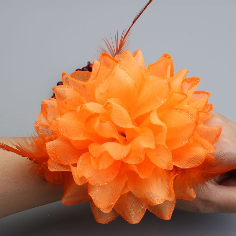 广场舞蹈用品手腕花舞蹈花头花手指花儿童节表演手花道具万圣节