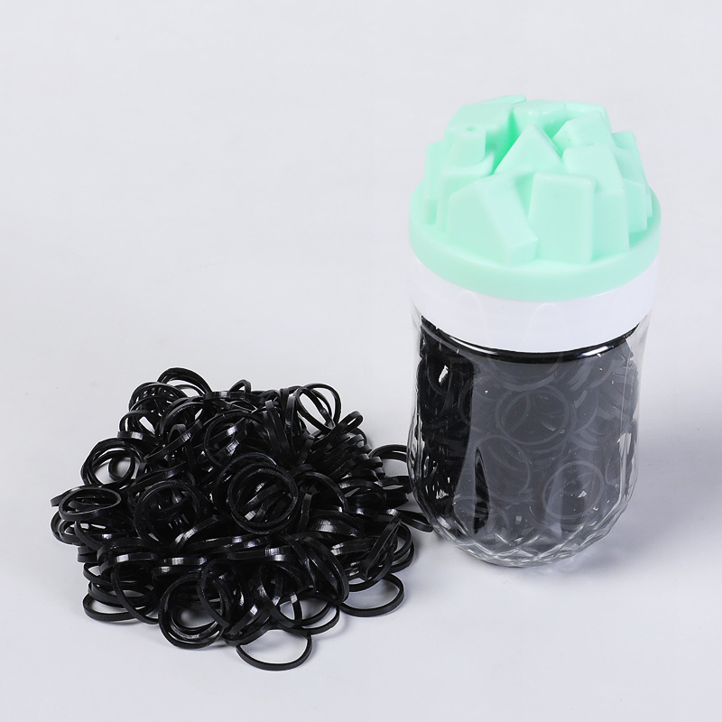 Korean Style High Elastic Children's Disposable Hair Band Hair Ring Canned Girl's Strong Pull Continuous Color Rubber Band
