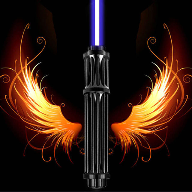 蓝光镭射灯加特林激光手电防身远射教鞭教练红外线售楼沙盘指示笔