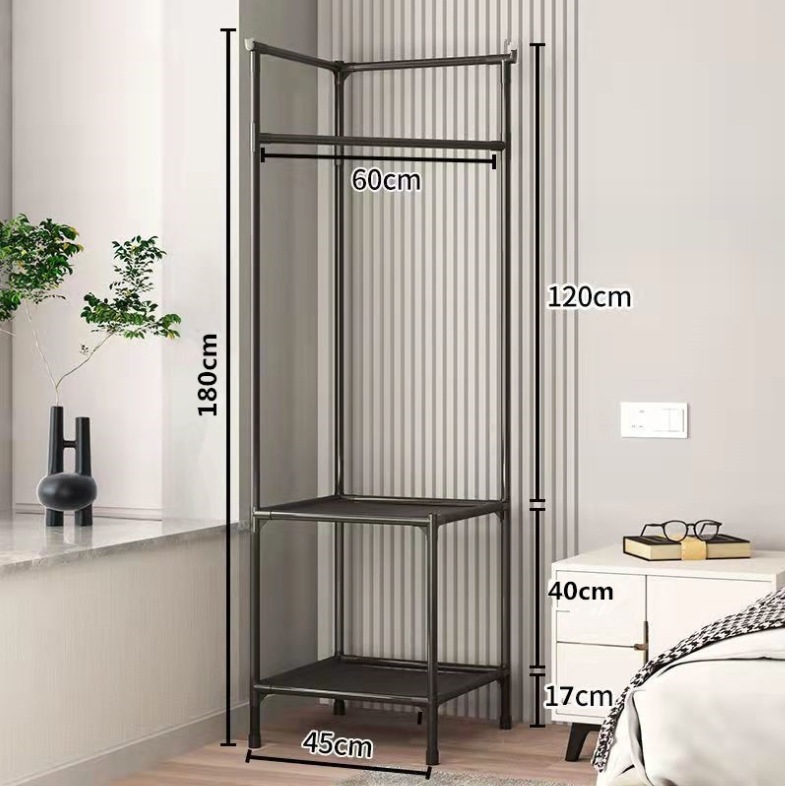 Corner Coat Rack Multi-Layer Assembly Hanger Hanger Sub-Bedroom Corner Hanger Floor Storage Rack