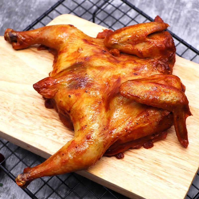 烤鸡整只蜜汁手扒鸡童子鸡加热手撕鸡炸鸡网红半成品跨境电商