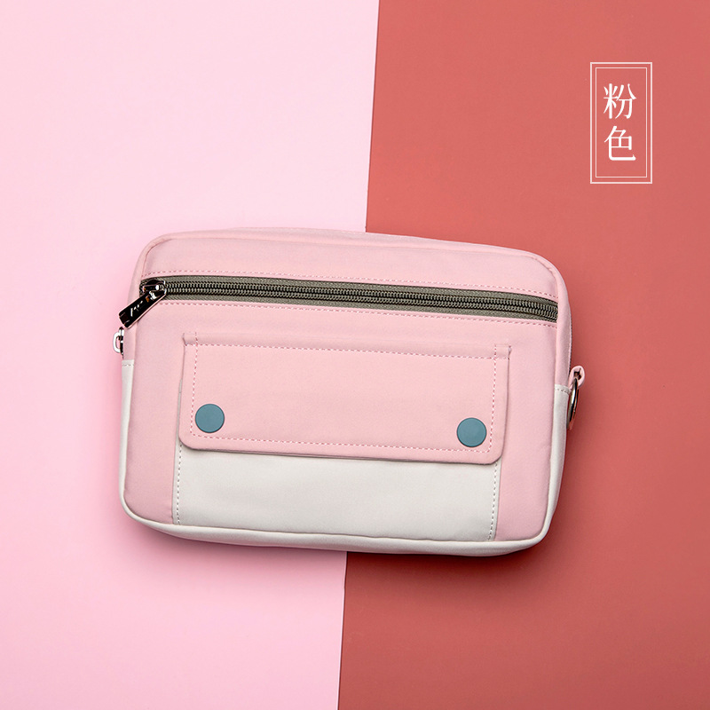 韩版大容量帆布笔袋简约女孩可爱多功能网红少女文具盒收纳笔盒包