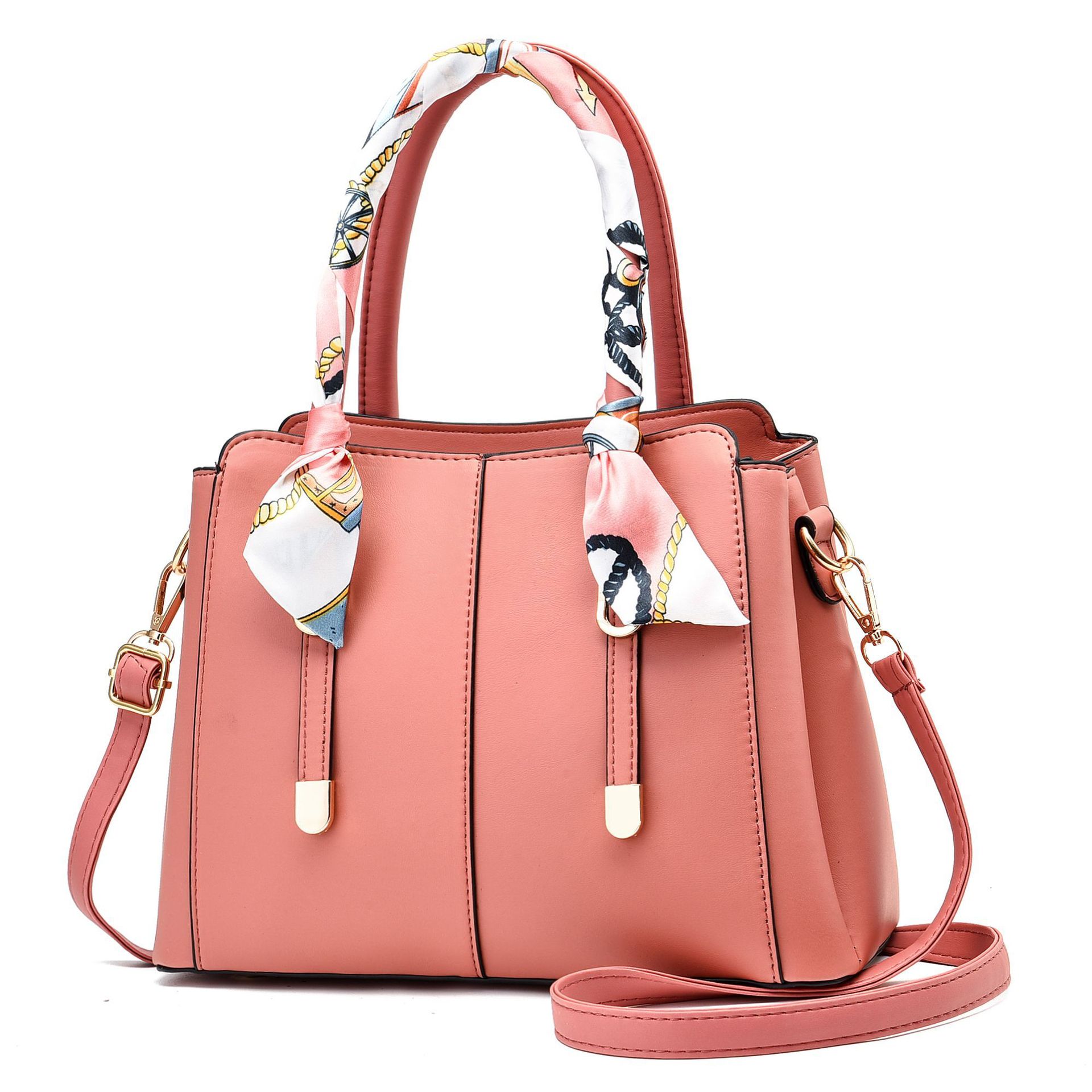 丝带手提包2021新款时尚简约大气大容量绣花单肩斜挎女包包拼接