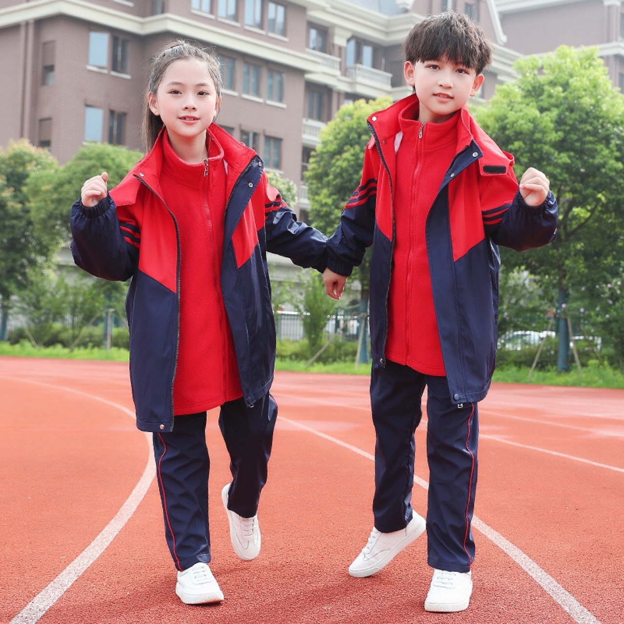 冬季校服冲锋衣小学生校服中学生现货